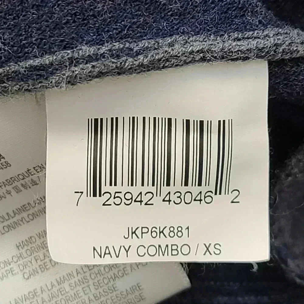 BCBGMaxAzria Steel Blue Gray Navy Fit Flare Art Deco Cowl Neck Sweater Dress XS - Picture 13 of 14